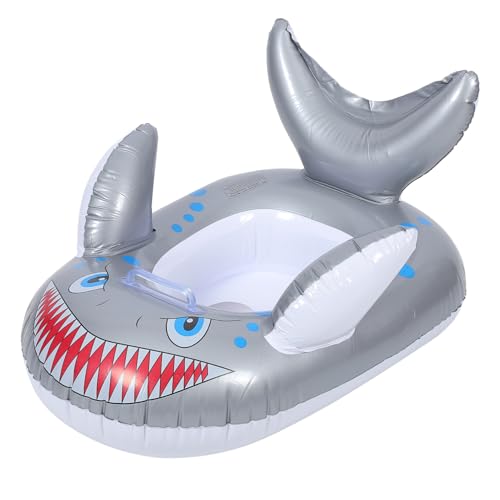 Proberos Swimming Tube for Kids, Child Swimming Float Seat Funny Shark Baby Swimming Floating Seat with Grip Handle PVC Inflatable Swimming Pool Float Summer Shower Pool Party Bathing Float Proberos Swimming Tube for Kids, Child Swimming Float Seat Funny Shark Baby Swimming Floating Seat with Grip Handle PVC Inflatable Swimming Pool Float Summer Shower Pool Party Bathing Float